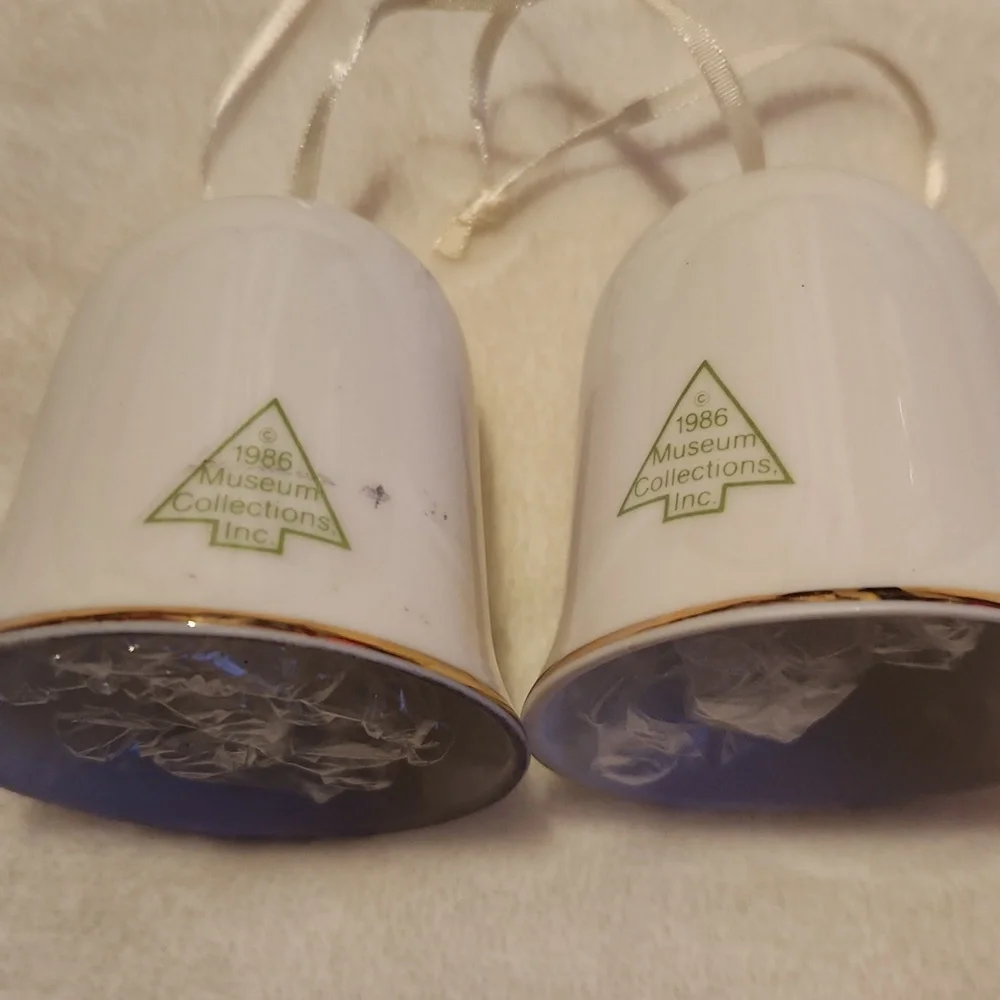 Vintage, Holiday Ornament Set, Snowmen, Santa, Reindeer, Vintage Christmas Bells